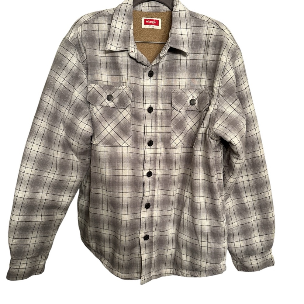 Wrangler Men’s Sherpa Lined Flannel Shirt/ Jacket